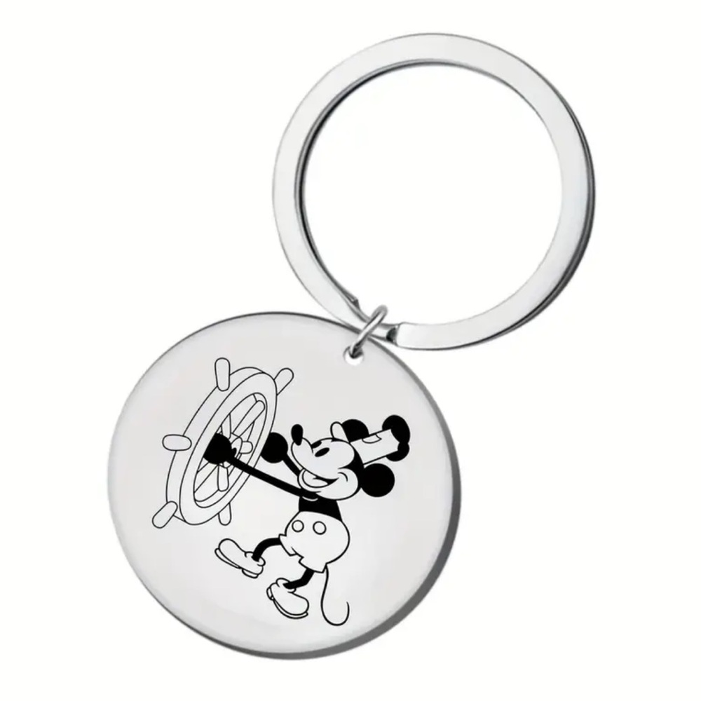 NEW| 1PC Stainless Steel Keychain Cartoon Character Keyring